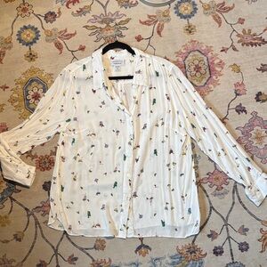 Catalog Favorites Shirt w Fun Cocktail Print XL